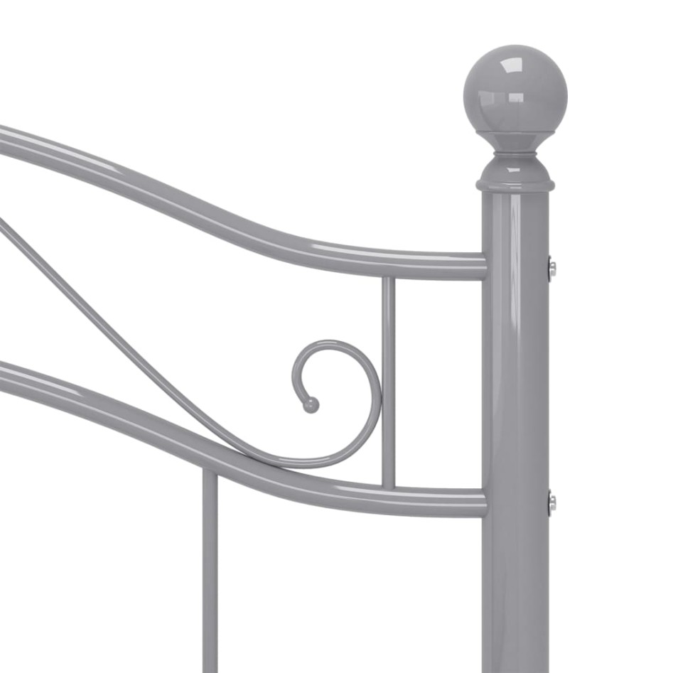 Estructura de cama de metal gris 100x200