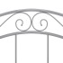 Estructura de cama de metal gris 100x200