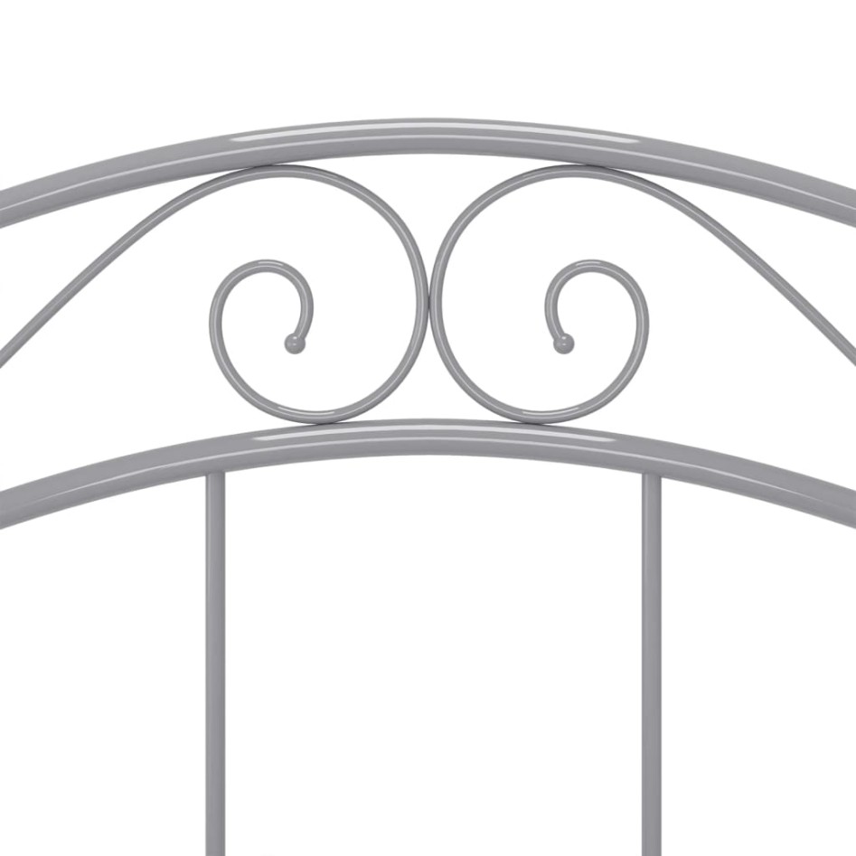 Estructura de cama de metal gris 100x200