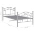 Estructura de cama de metal gris 100x200