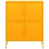 Armario de almacenamiento acero amarillo mostaza 80x35x101,5
