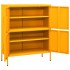 Armario de almacenamiento acero amarillo mostaza 80x35x101,5