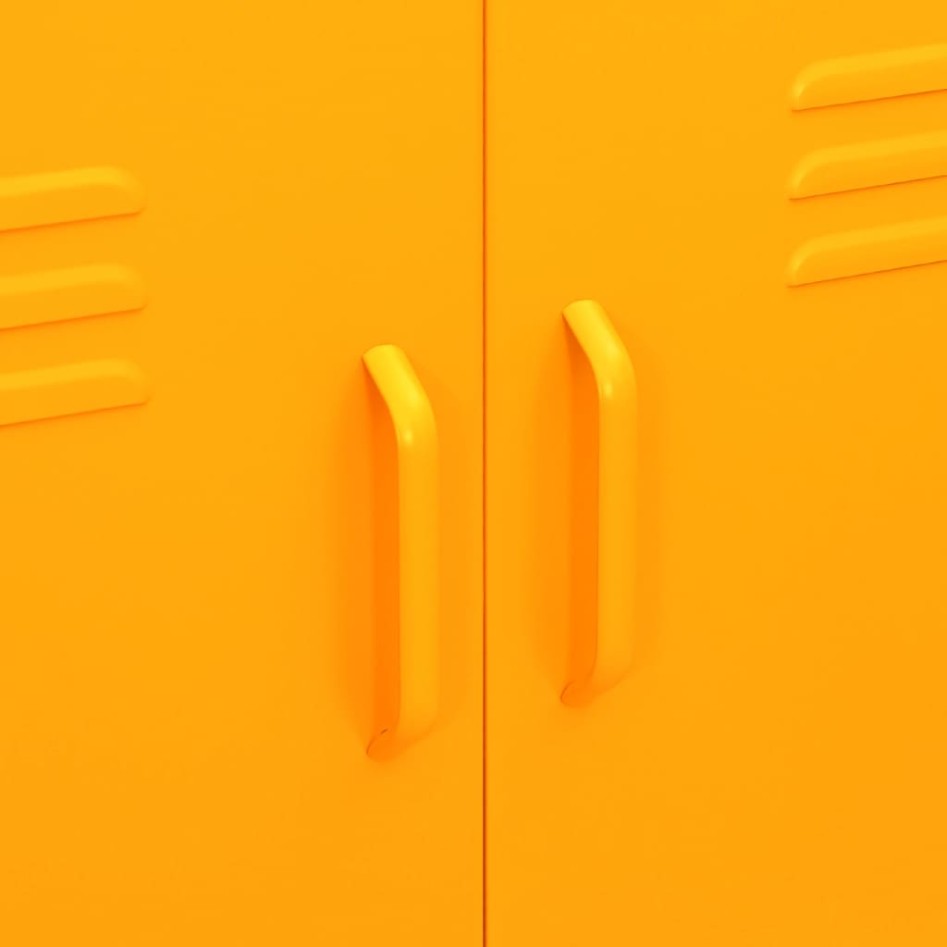 Armario de almacenamiento acero amarillo mostaza 80x35x101,5