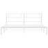 Estructura de cama con cabecero metal blanca 200x200