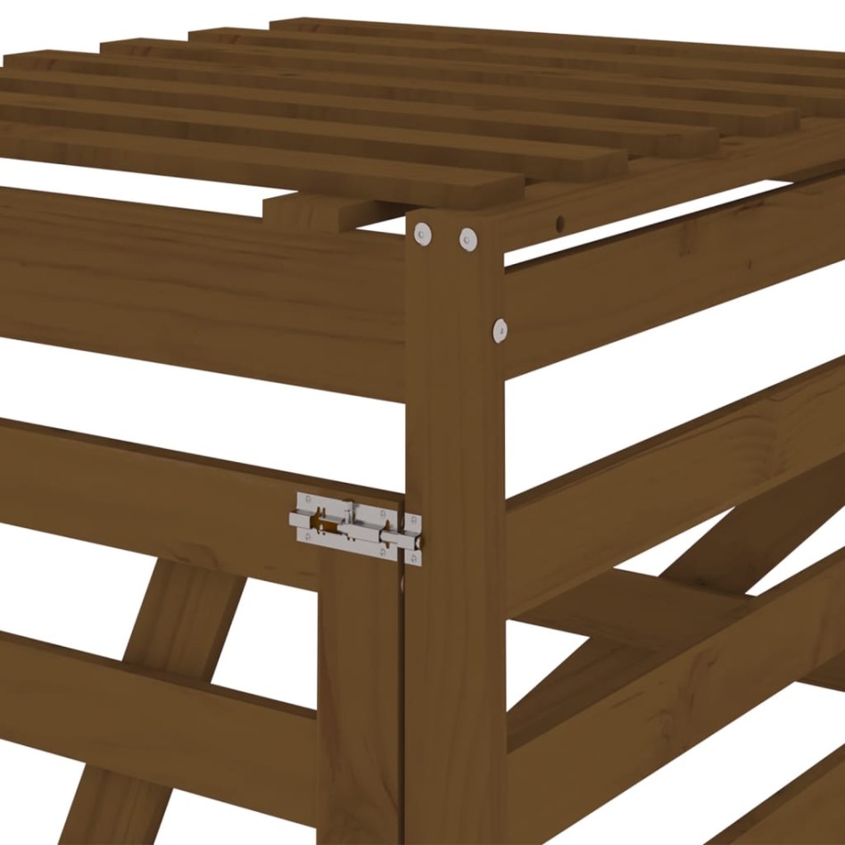 Extensión para cobertizo de cubo basura madera pino marrón