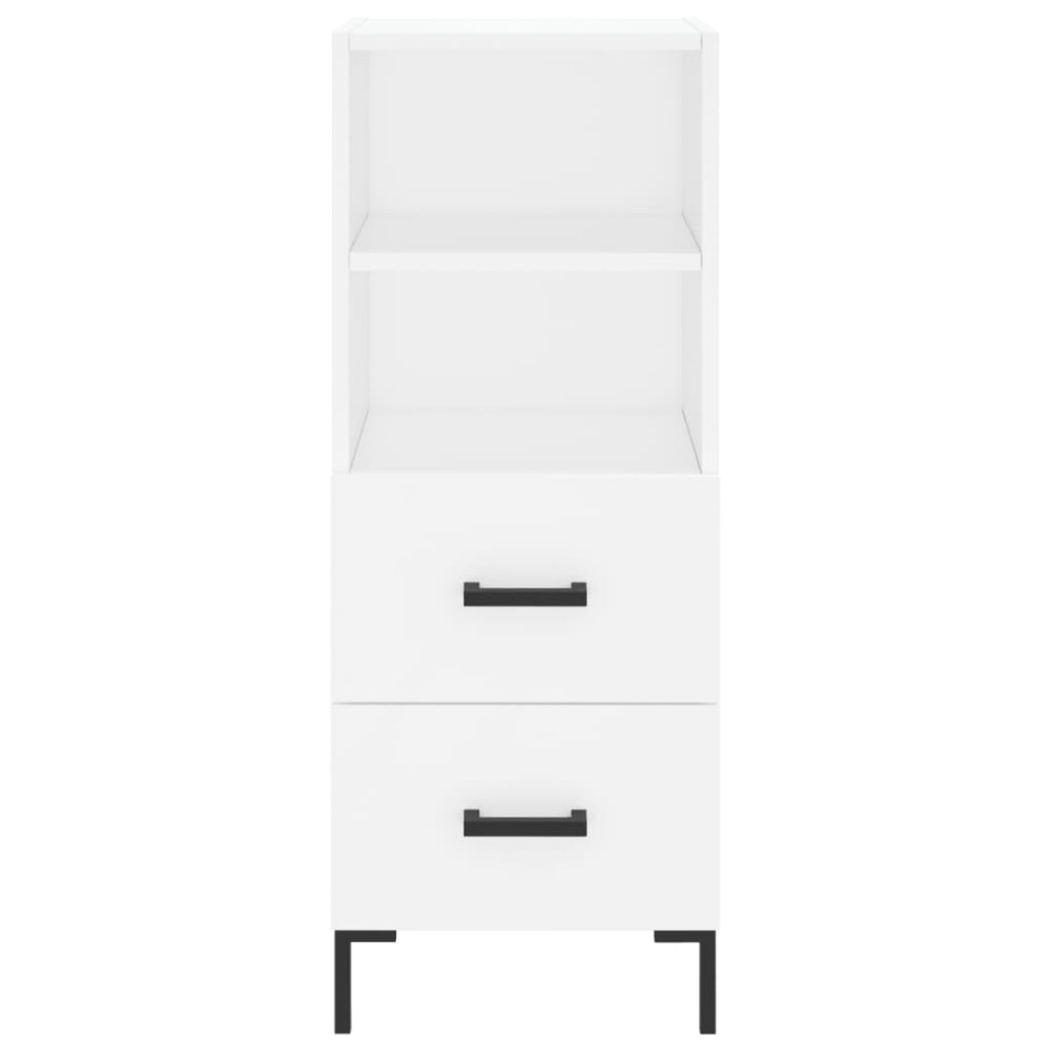 Aparador alto madera contrachapada blanco 34,5x34x180