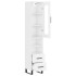 Aparador alto madera contrachapada blanco brillo 34,5x34x180