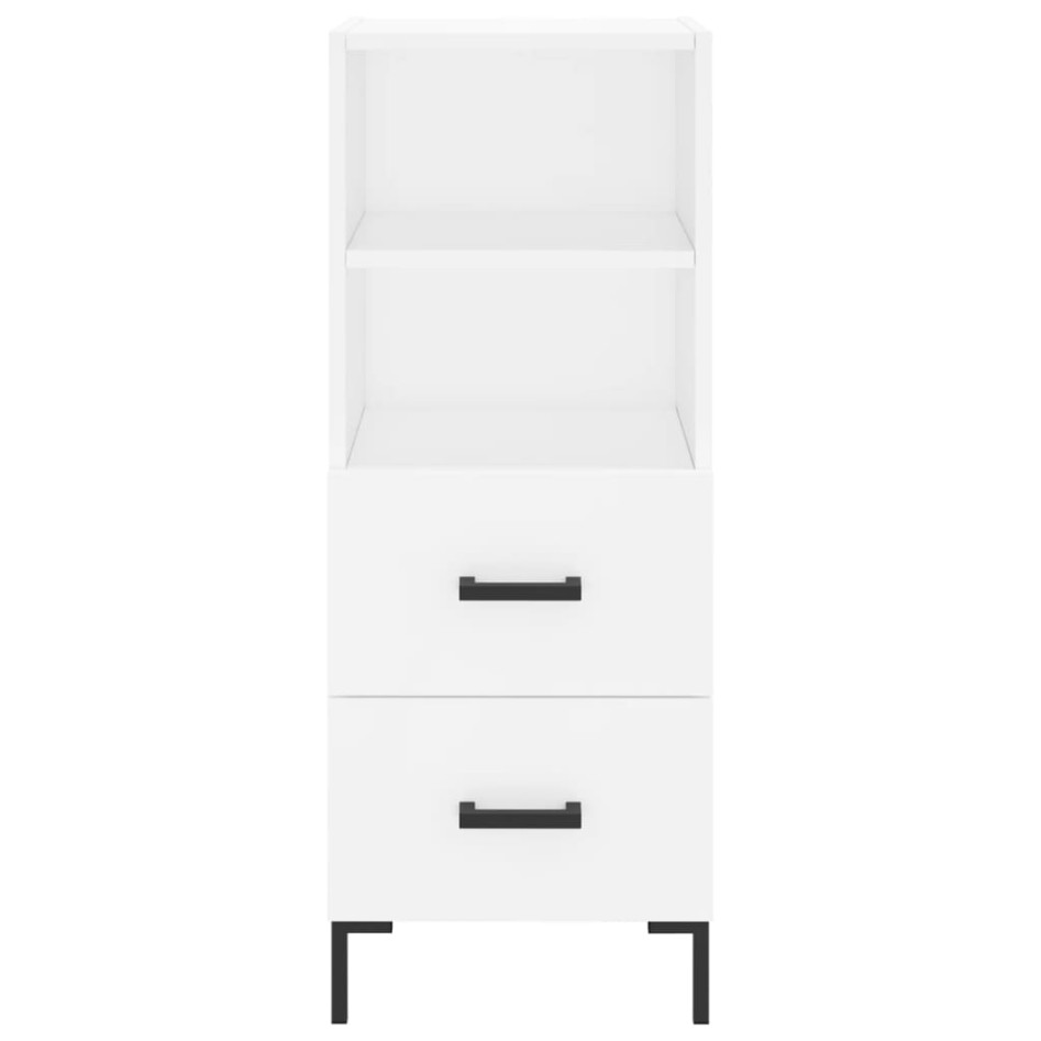 Aparador alto madera contrachapada blanco 34,5x34x180