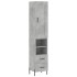 Aparador de madera contrachapada gris hormigón 34,5x34x180