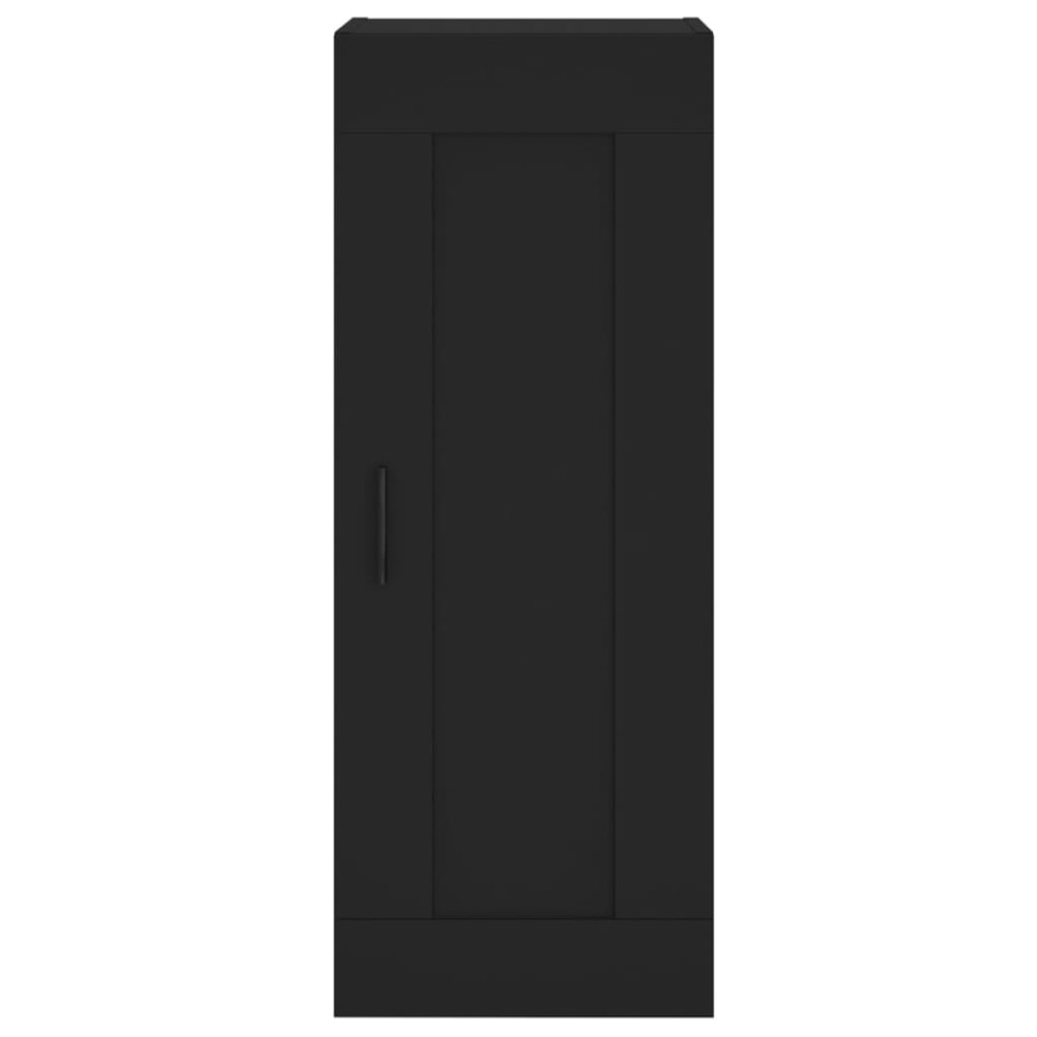 Aparador de madera contrachapada negro 34,5x34x180