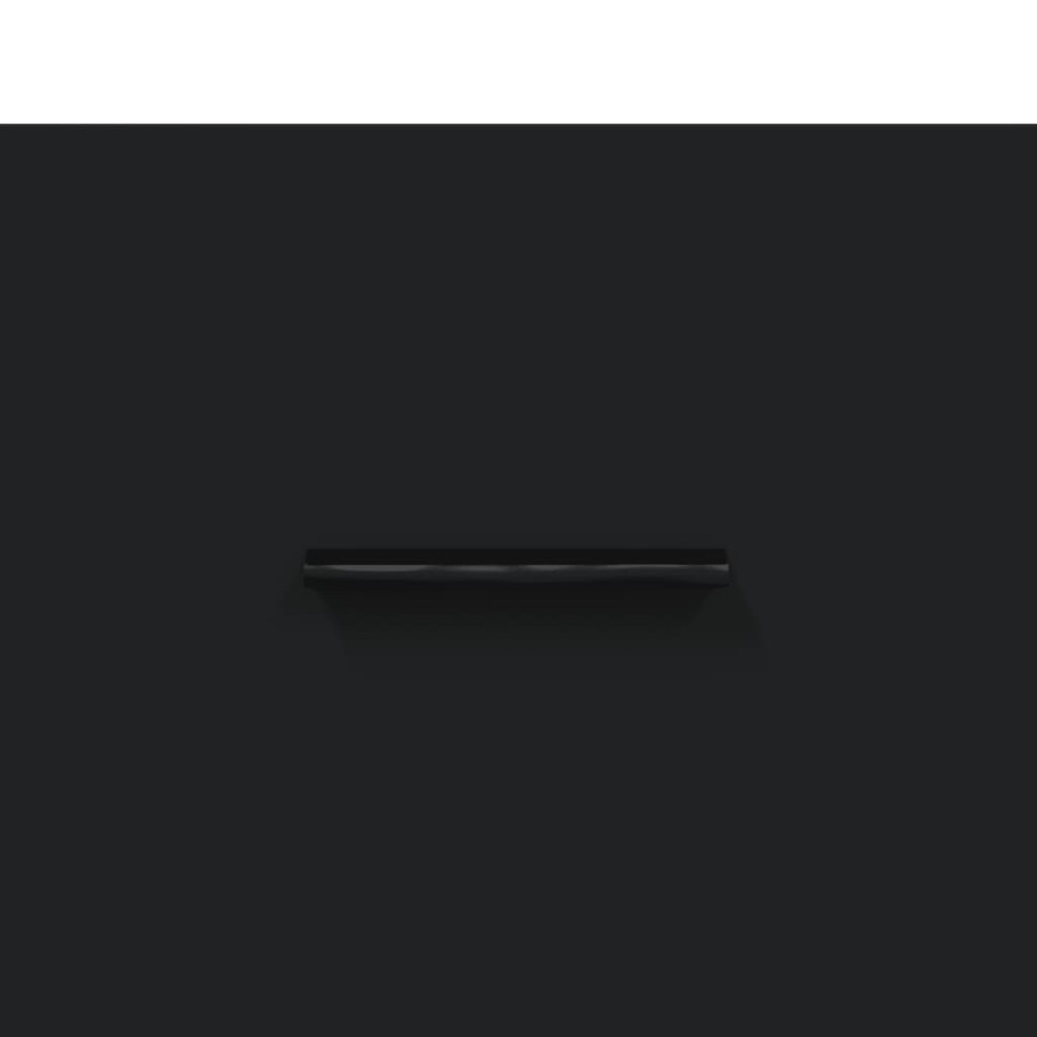 Aparador de madera contrachapada negro 34,5x34x180