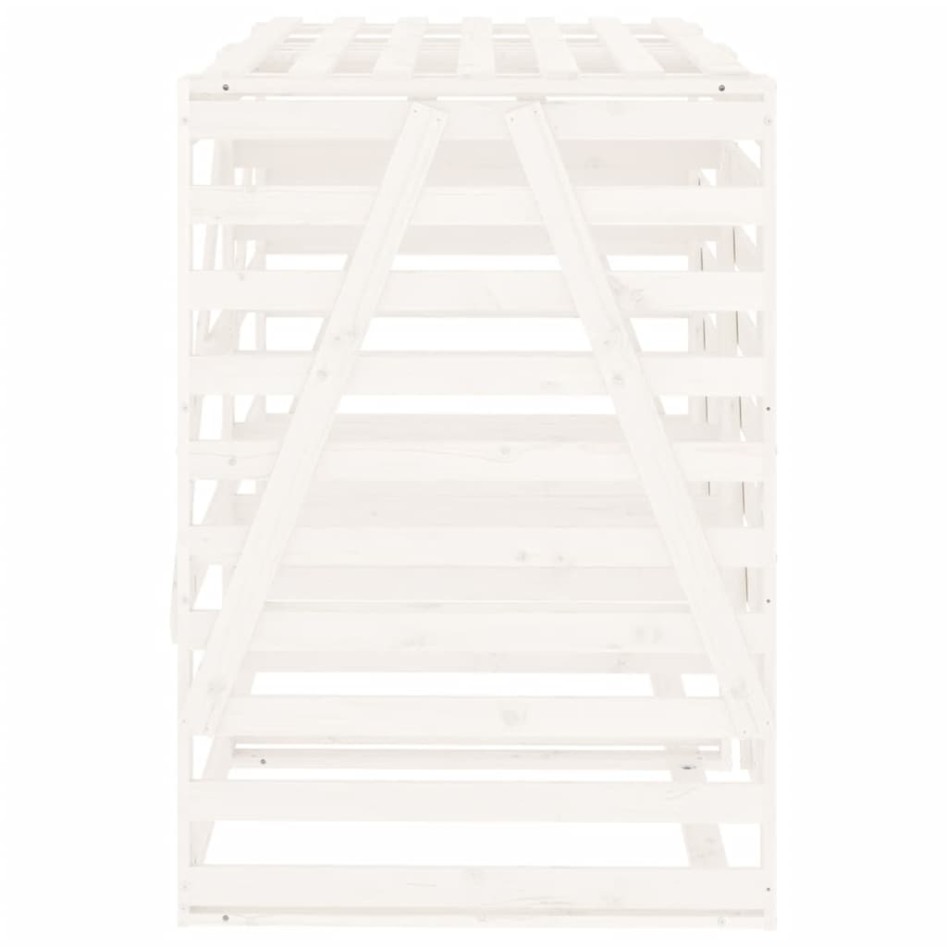 Cobertizo doble para cubos de basura madera maciza pino