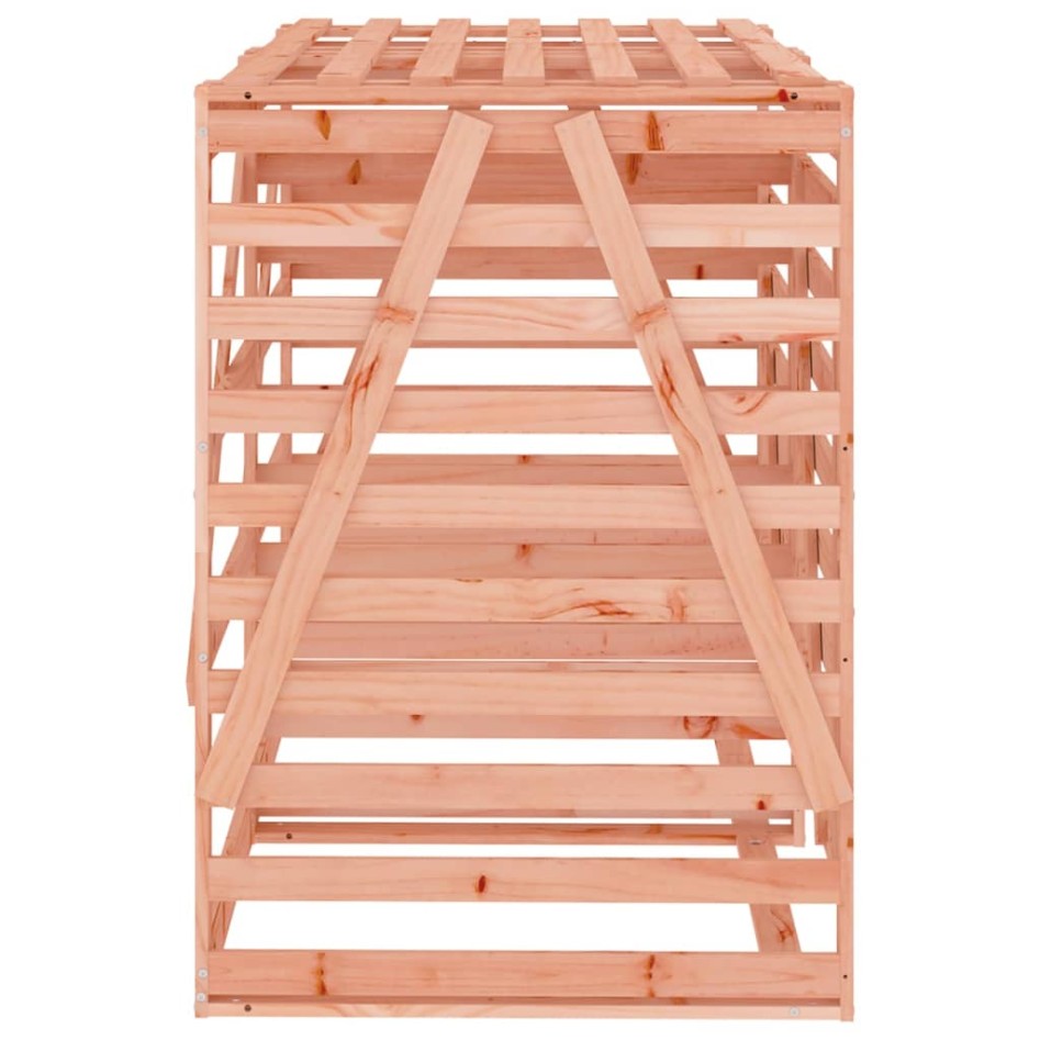 Cobertizo doble para cubos de basura madera de abeto