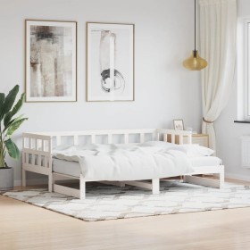 Sofá cama nido madera maciza de pino blanco 80x200