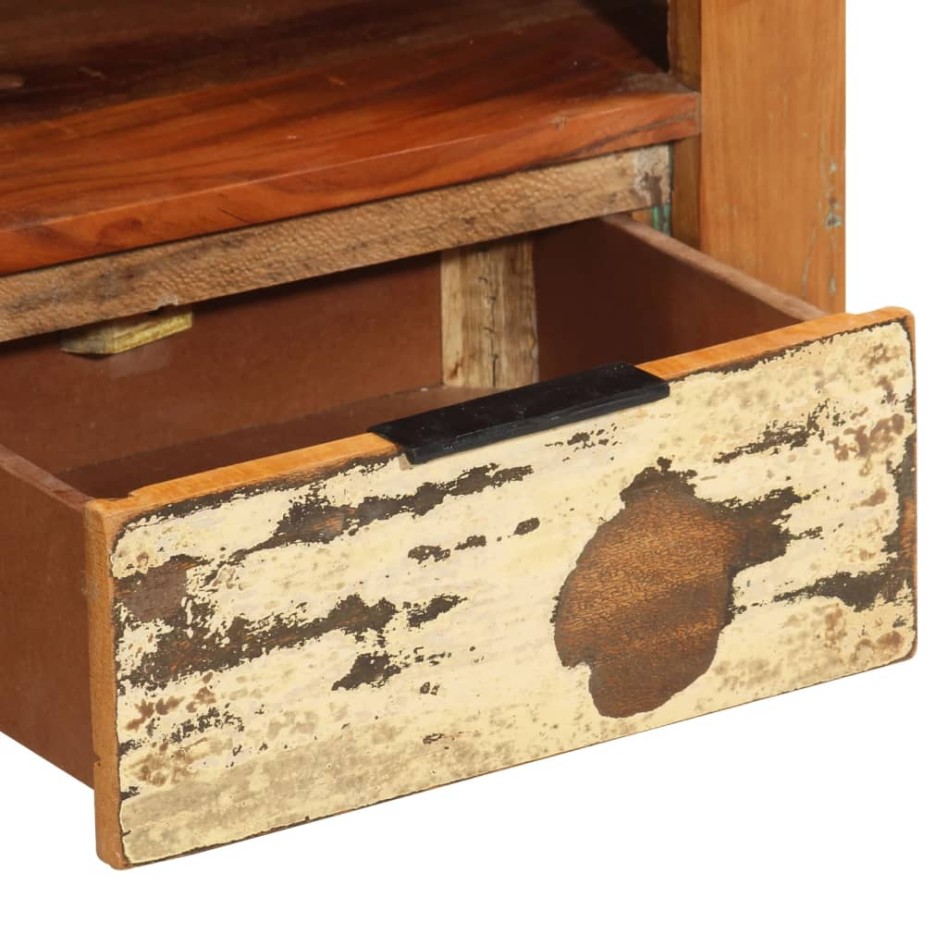 Mueble de TV madera maciza reciclada 110x30x40