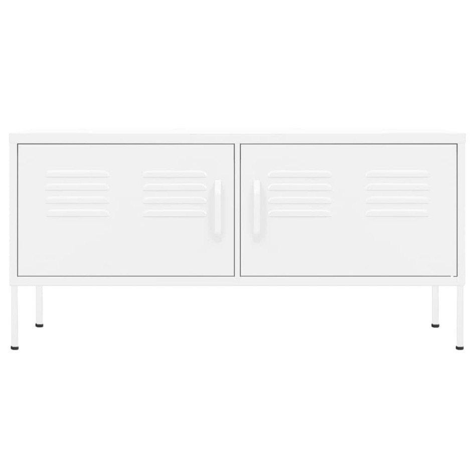 Mueble para TV de acero blanco 105x35x50