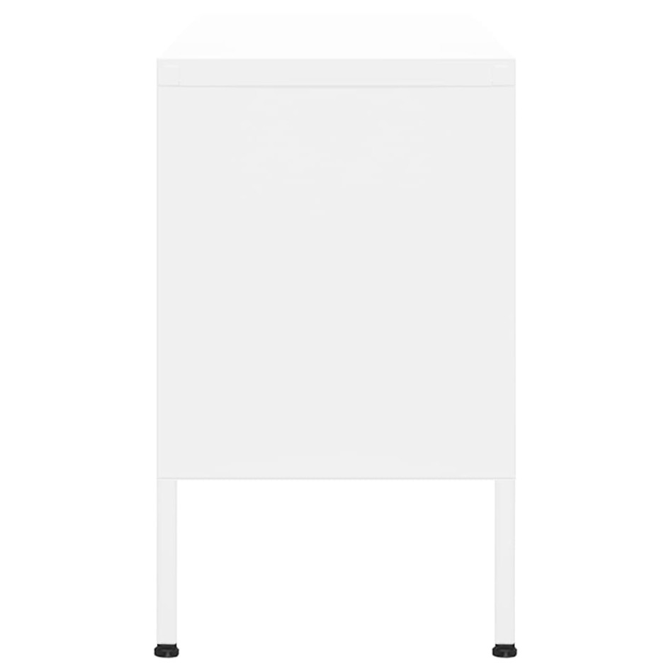 Mueble para TV de acero blanco 105x35x50
