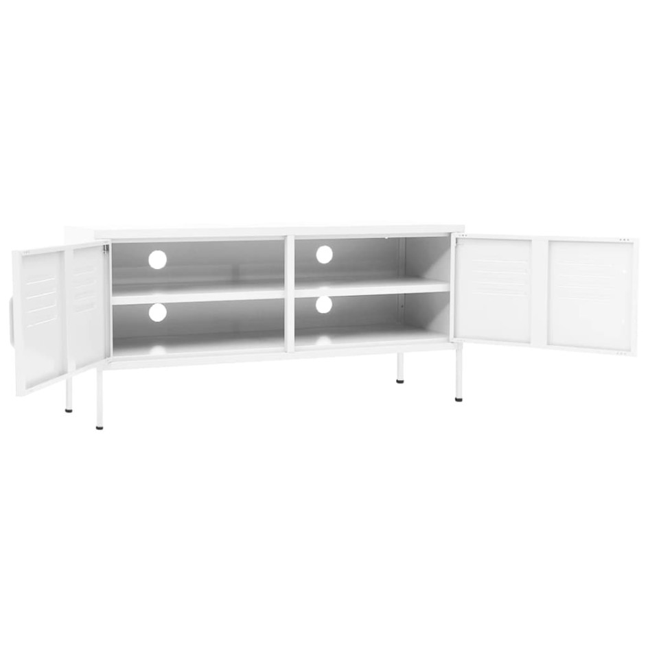 Mueble para TV de acero blanco 105x35x50