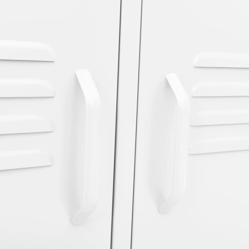 Mueble para TV de acero blanco 105x35x50