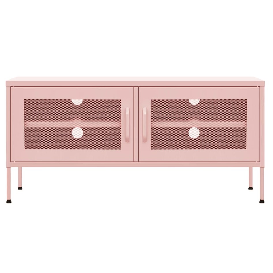 Mueble para TV de acero rosa 105x35x50