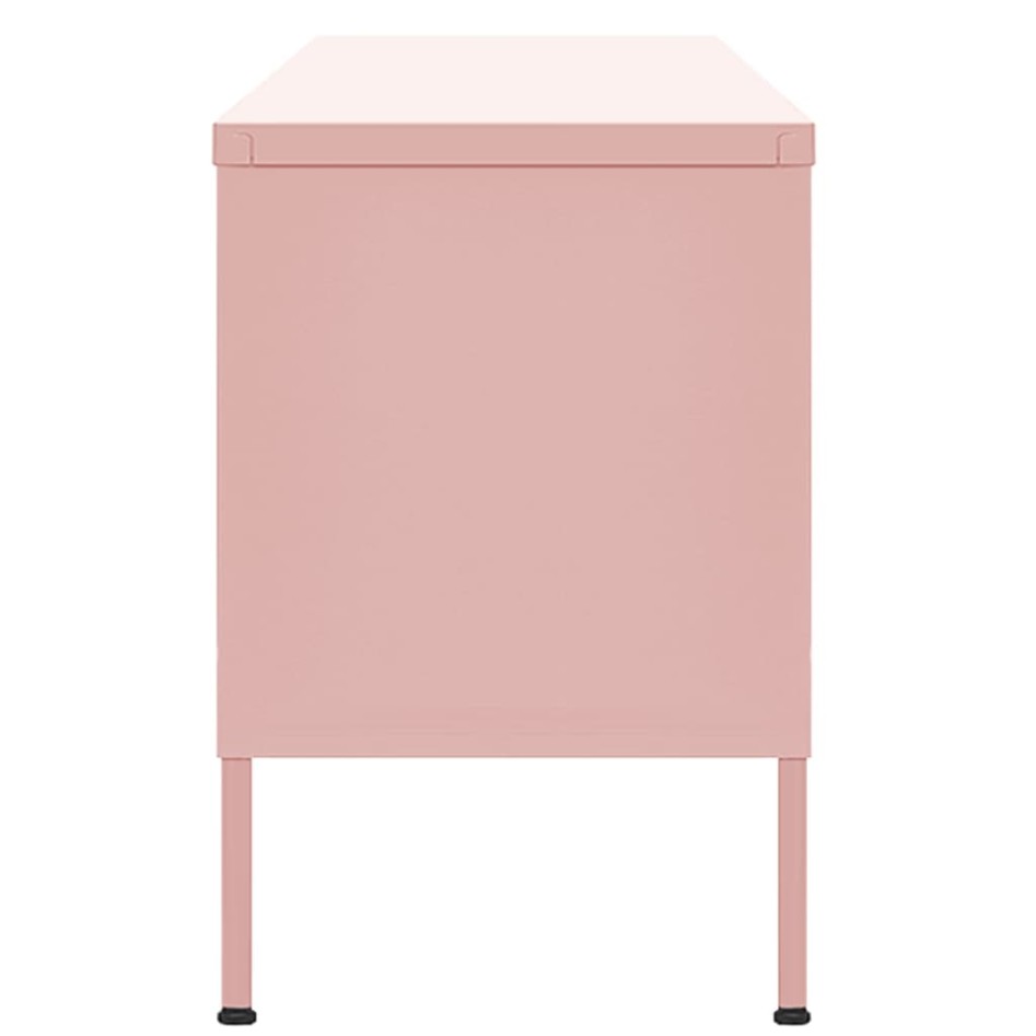 Mueble para TV de acero rosa 105x35x50