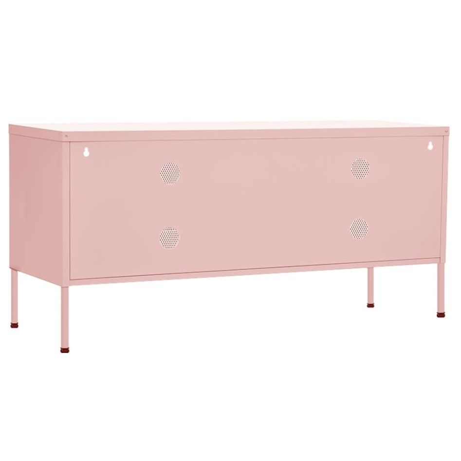 Mueble para TV de acero rosa 105x35x50