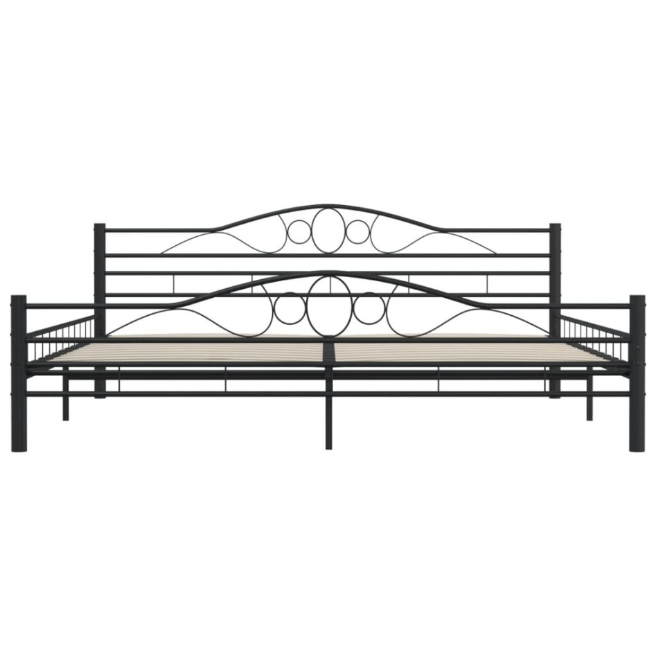 Estructura de cama de acero negro 200x200