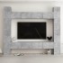 Set de muebles de salón 8 pzas madera ingeniería gris