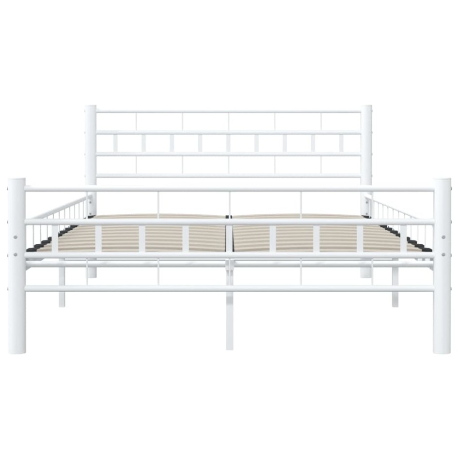 Estructura de cama de metal blanco 140x200