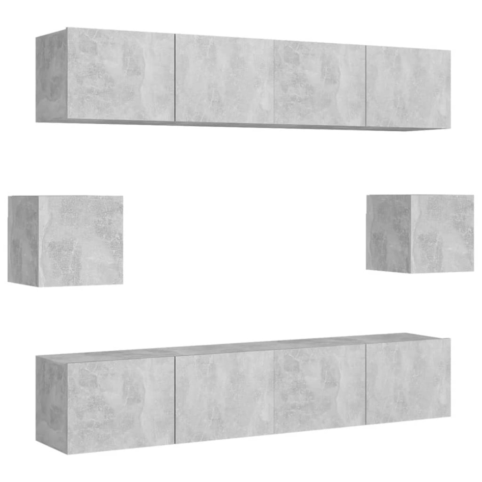 Juego de muebles de salón 6 piezas gris