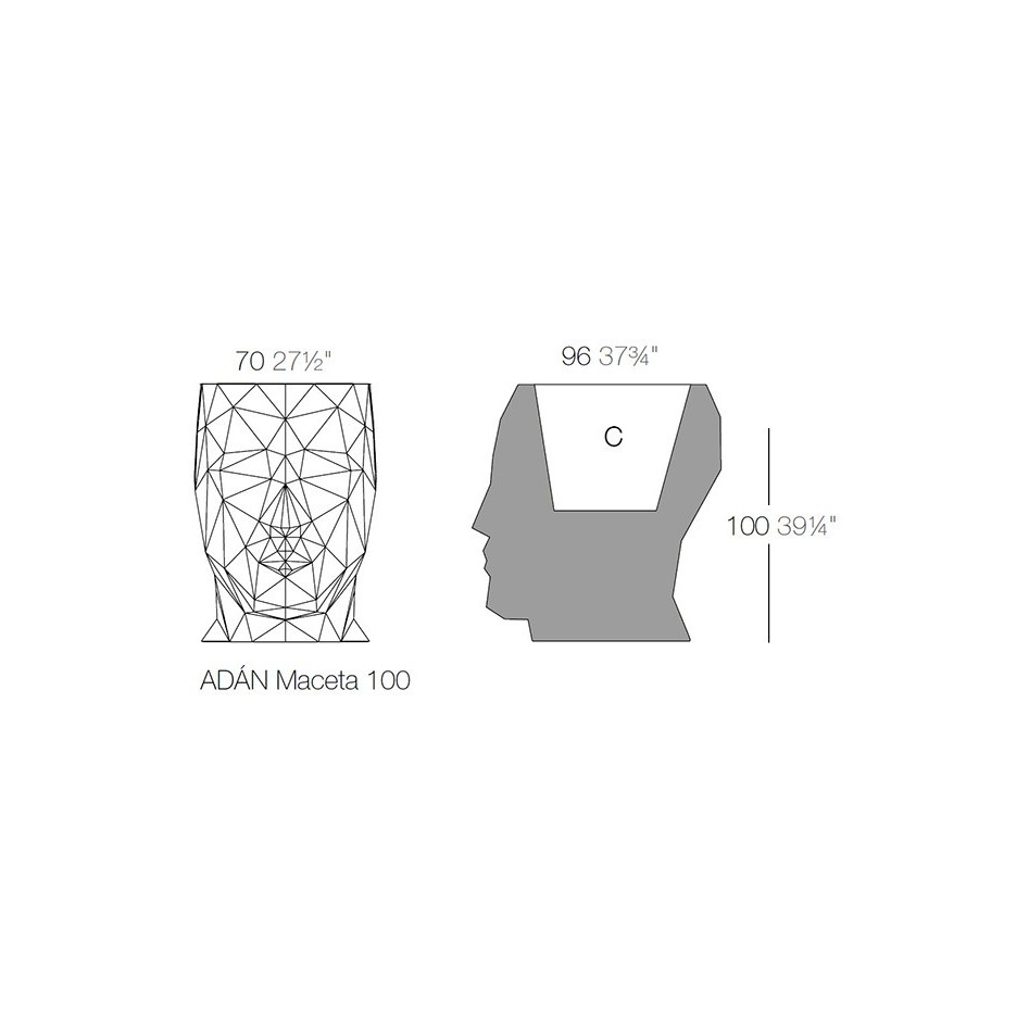 Macetero Adán de Vondom