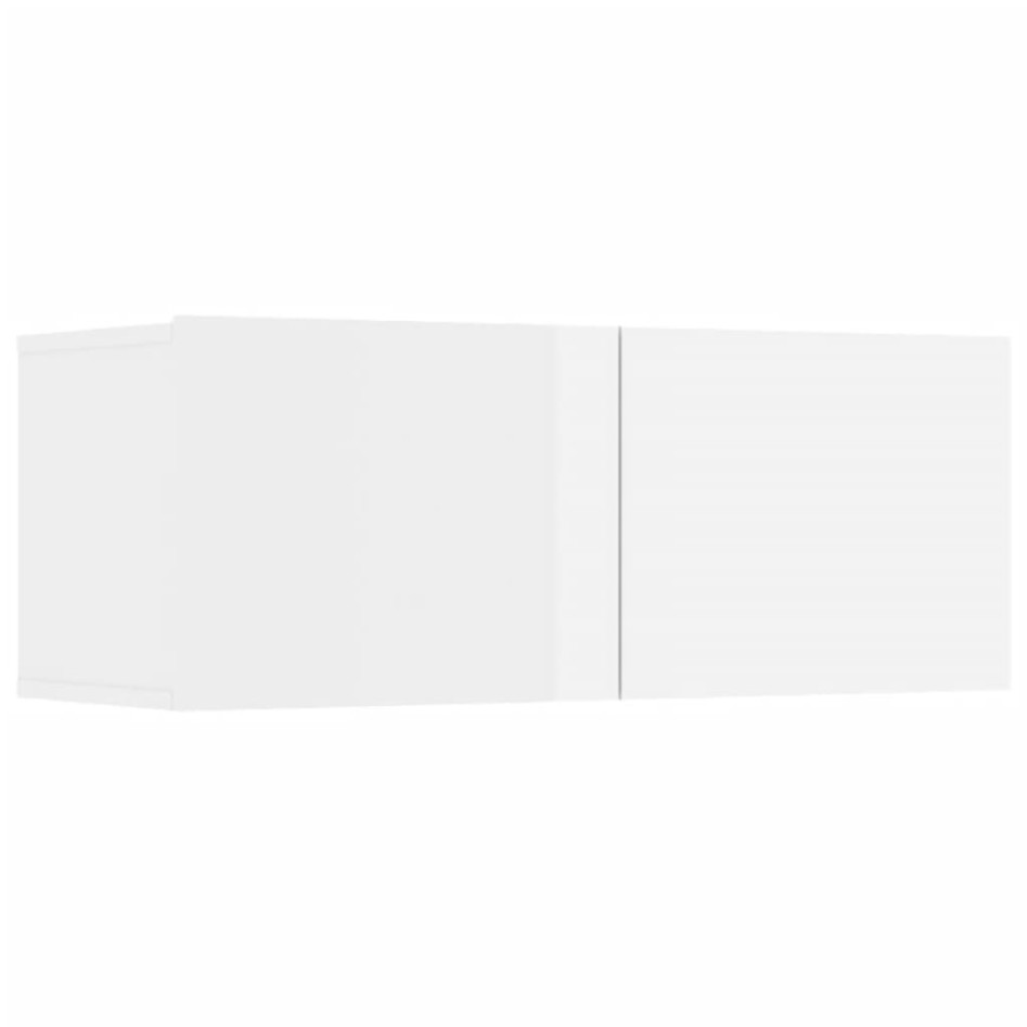 Set de muebles de TV 6 pzas madera contrachapada blanco