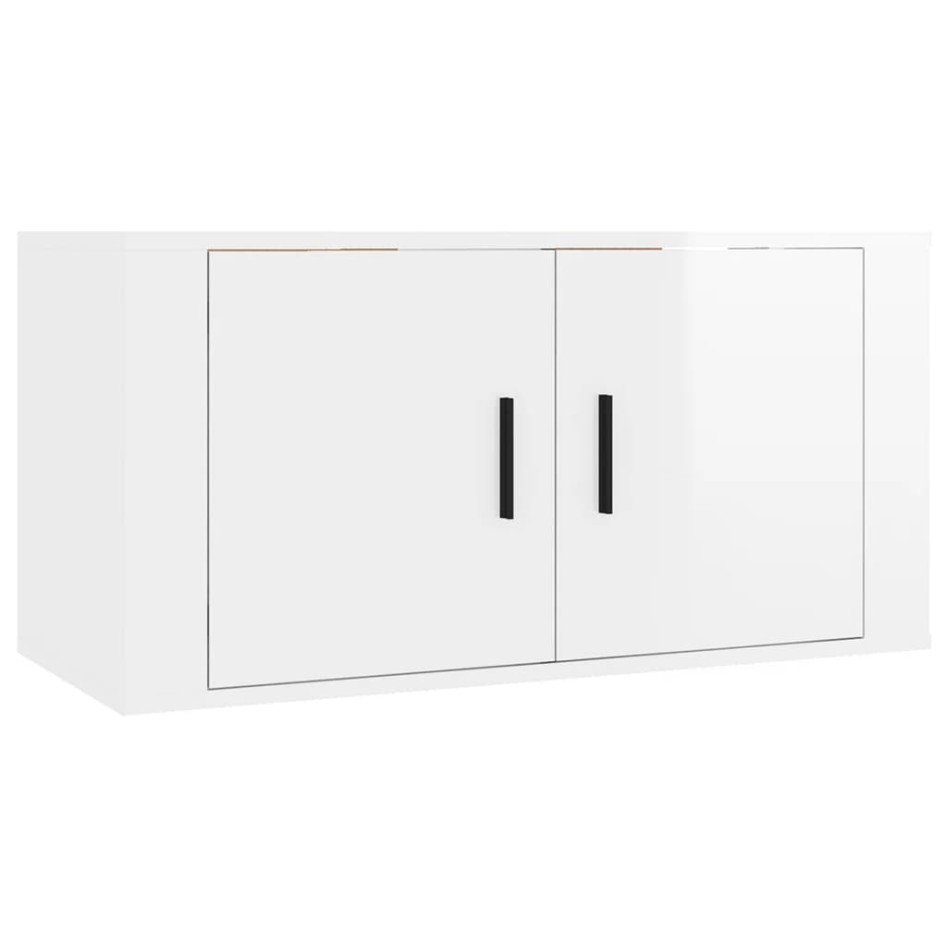 Set de muebles de TV 6 pzas madera contrachapada blanco