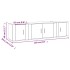 Set de muebles de TV 3 pzas madera contrachapada blanco