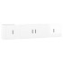Set de muebles de TV 3 pzas madera contrachapada blanco