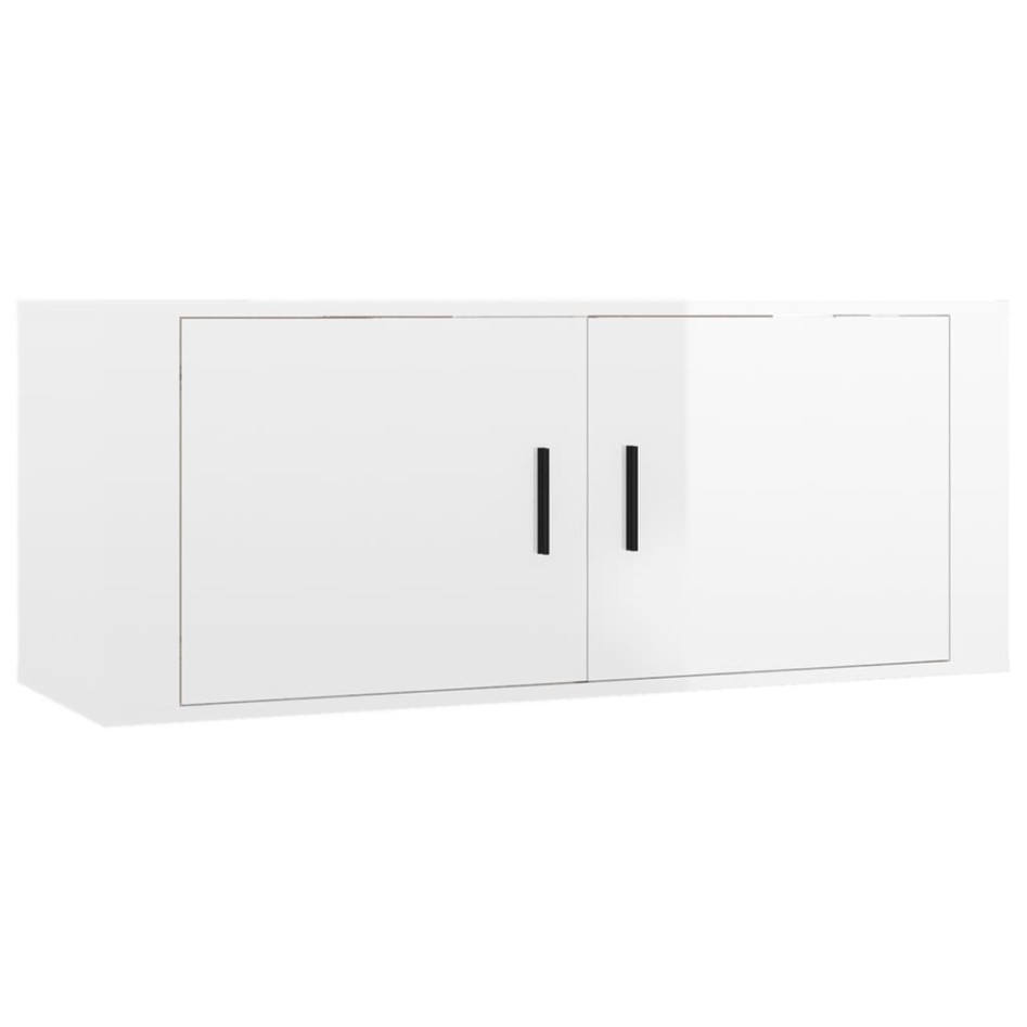 Set de muebles de TV 3 pzas madera contrachapada blanco