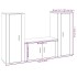 Set de muebles de TV 3 pzas madera contrachapada blanco