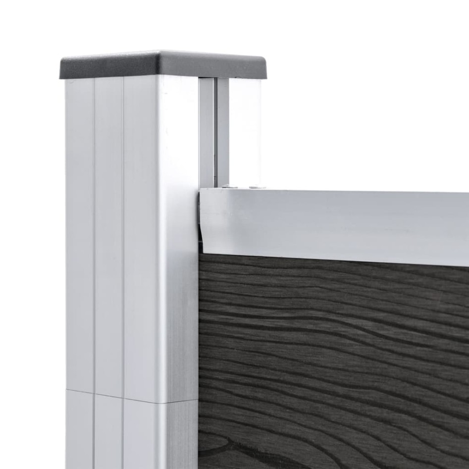 Valla de jardín de WPC gris 175x105