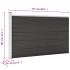 Valla de jardín de WPC gris 175x105