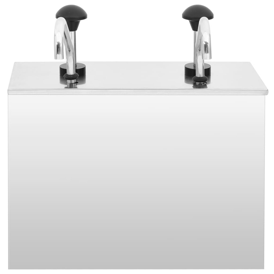 Dispensador de salsa de acero inoxidable 2 x 3,5