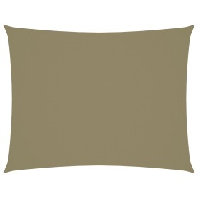 Toldo de vela rectangular tela Oxford beige 5x7