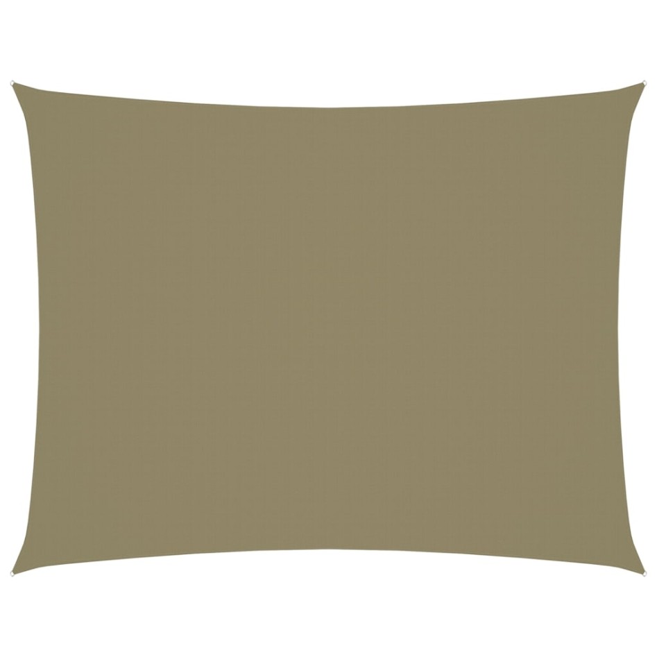 Toldo de vela rectangular tela Oxford beige 5x7
