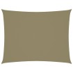 Toldo de vela rectangular tela Oxford beige 5x7 m