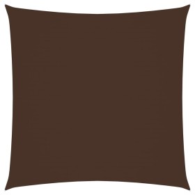 Toldo de vela cuadrado tela Oxford marrón 7x7