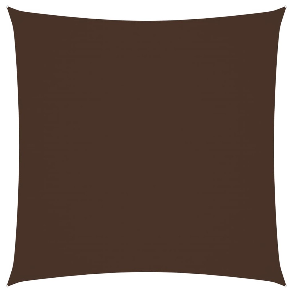 Toldo de vela cuadrado tela Oxford marrón 7x7