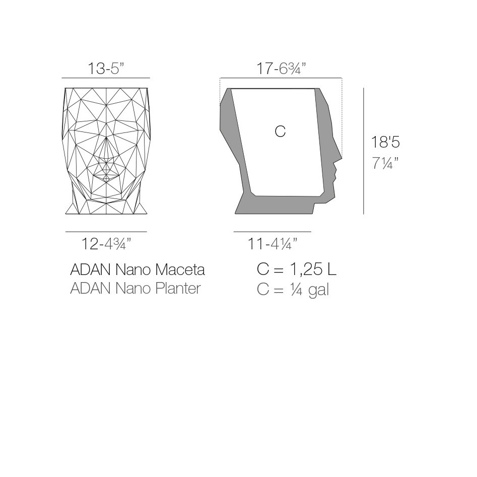 Macetero Adán de Vondom