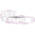 Estructura de cama madera maciza blanca King Size 150x200