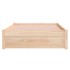 Estructura de cama madera maciza blanca 100x200