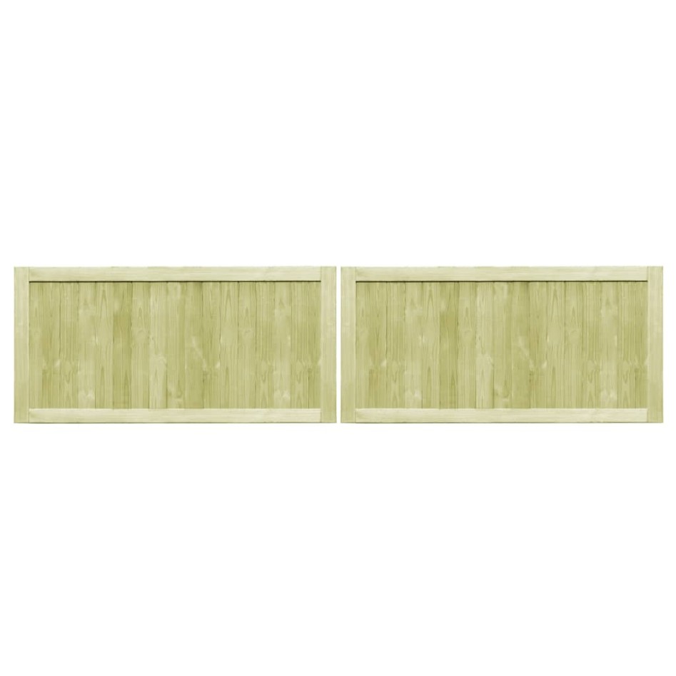 Puertas de valla madera de pino impregnada 300x75 cm 2
