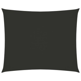 Toldo de vela rectangular tela Oxford gris antracita 6x7
